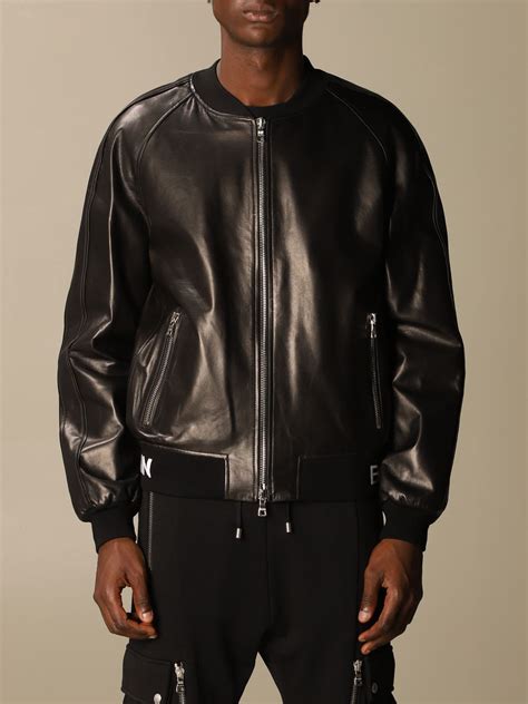 balmain leather jacket replica|balmain bomber jacket men's.